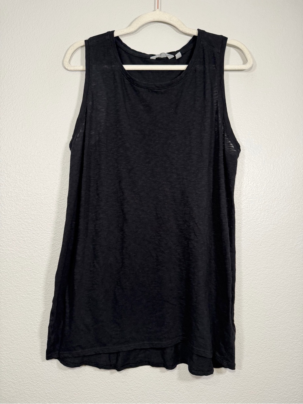 Athleta Shirt Sleeveless Performance Tank Top Racerback Gym Sheer Black Women L